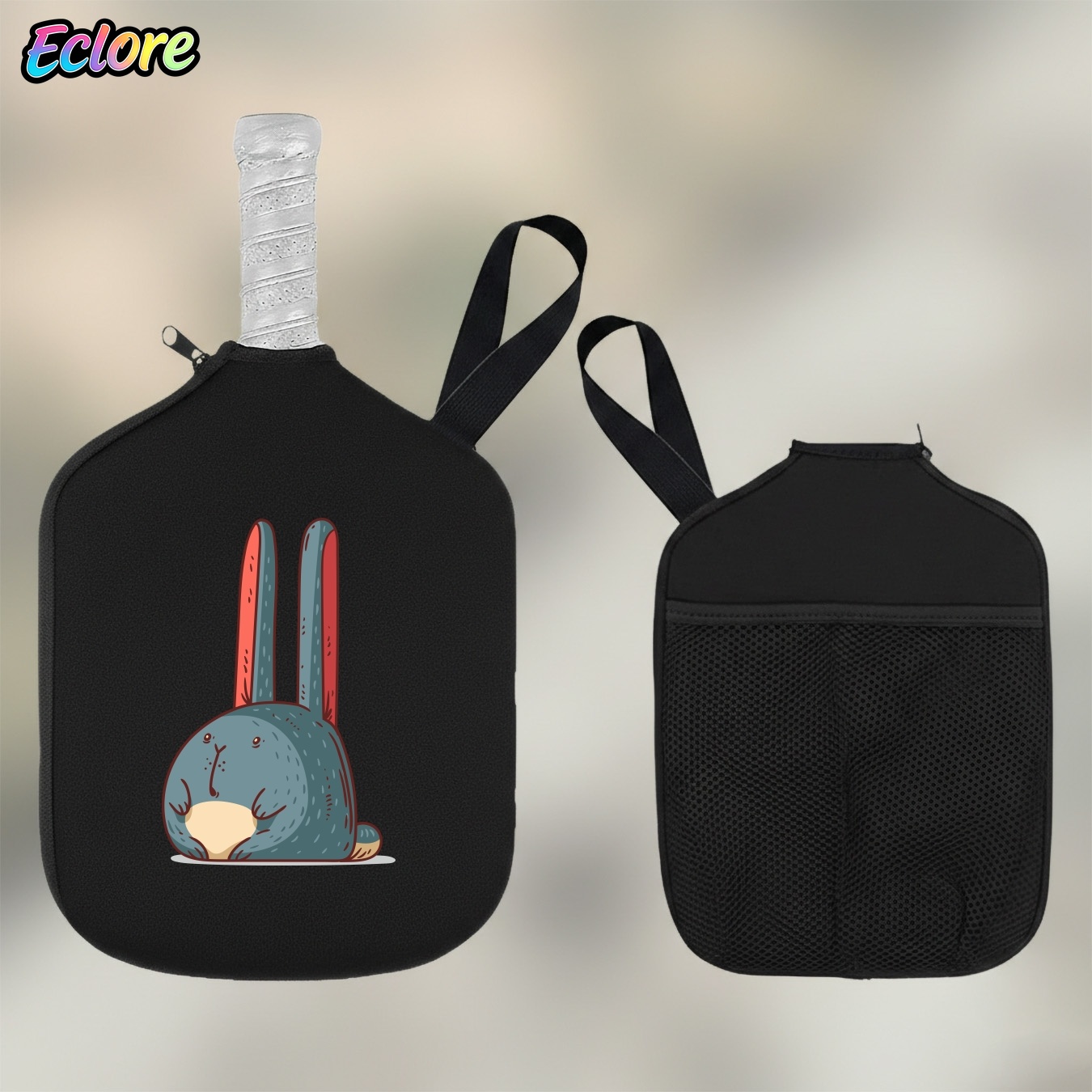 Table Tennis Cartoon - Bolsa para Raqueta de Pickleball con