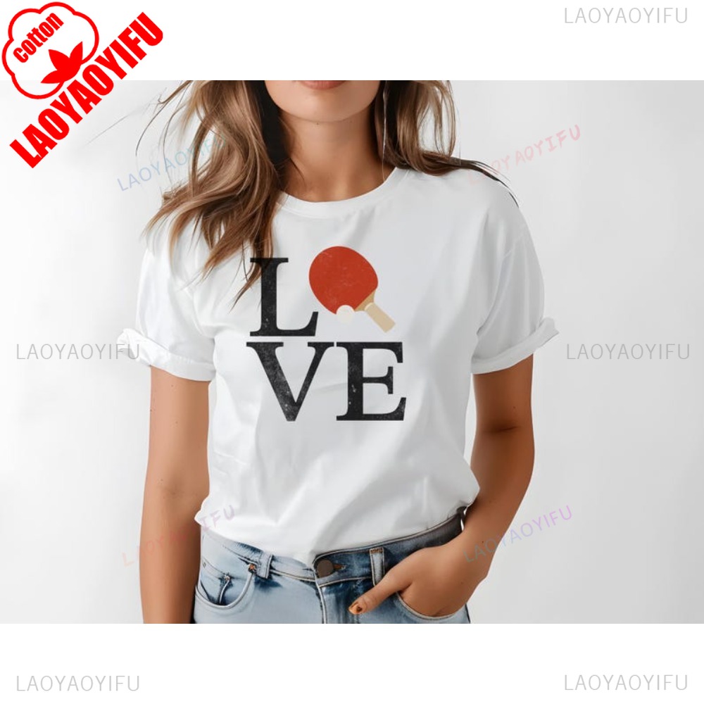Table Tennis Cartoon - Vintage Ping Pong amante I Love