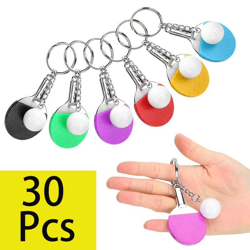 Table Tennis Ace - 30 Uds Mini llavero de raqueta