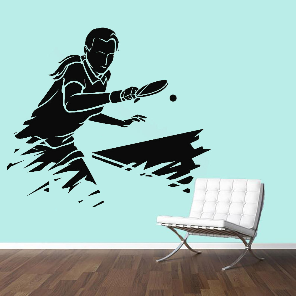Table Tennis Background - Pegatina de pared deportiva de Ping
