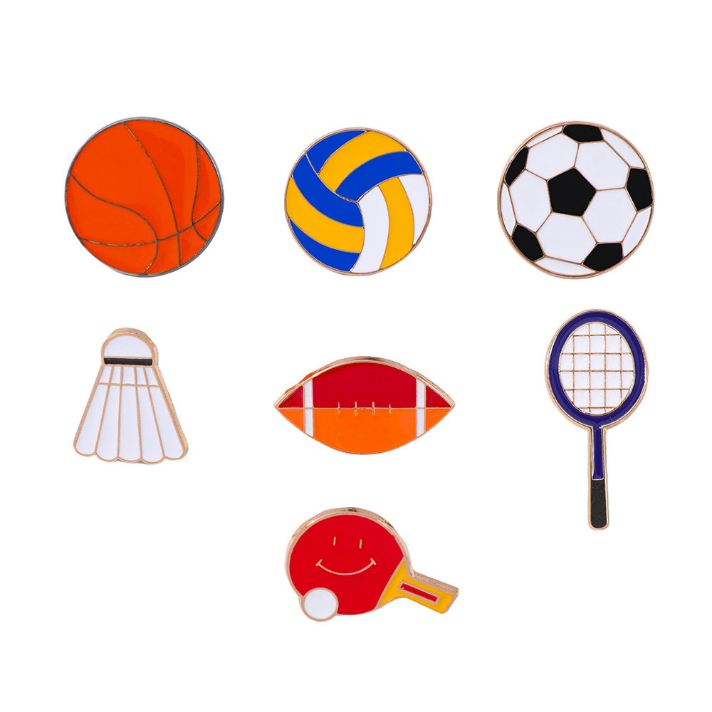1 Set de Broches Metálicos con - Table Tennis Cartoon reseña y precio